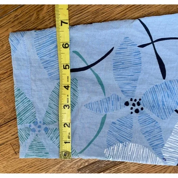 Habitat Cropped Nature Floral Bohemian Tunic Blouse Pleated Cozy Relaxed Earthy - Picture 8 of 9